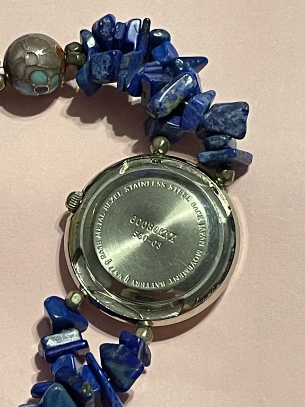 Kathy Ireland Lapis Cloisonné Watch #9330 💎